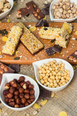 Granola Bars and mixed nuts