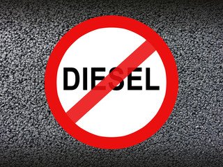 Diesel verbot Verkehrsschild