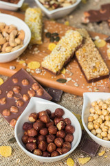 Granola Bars and mixed nuts