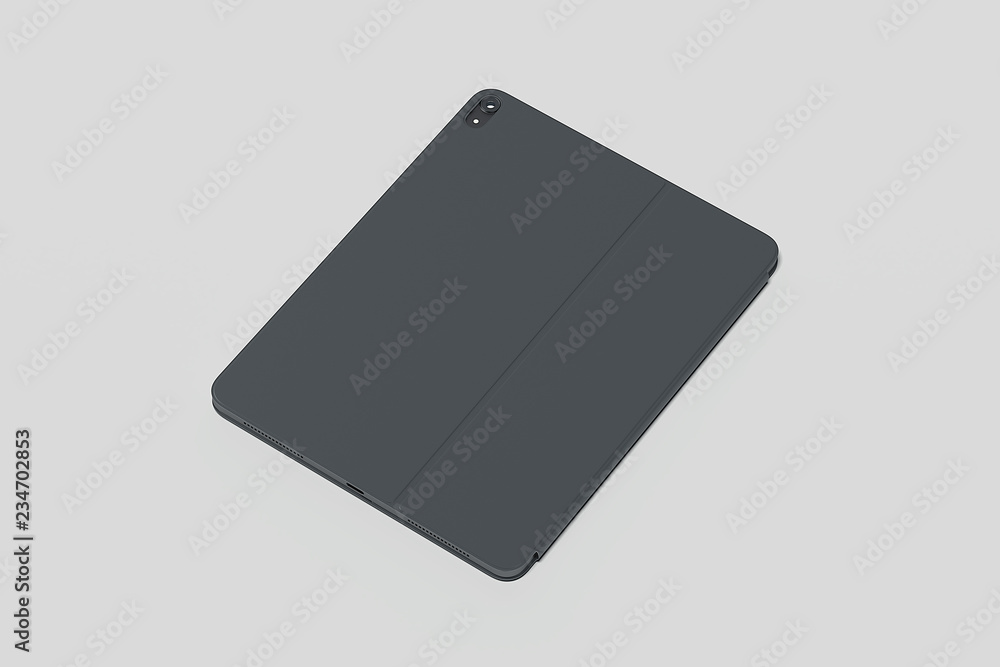 Poster realistic barcode scanner on mobile phone screen. 3d rendering.