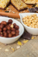 Granola Bars and mixed nuts