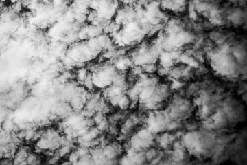Abstract background, clouds black and white
