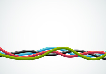 Abstract colorful wire background. Vector illustration