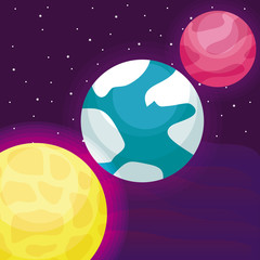 planets space universe icon