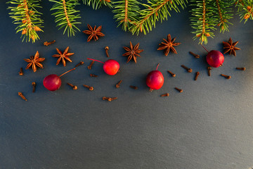 Christmas natural decoration background