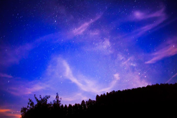 Astrophotography with a very amazing night sky and the milky way