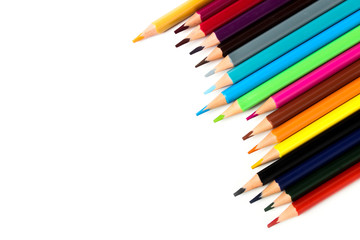 Multicolored children pencils