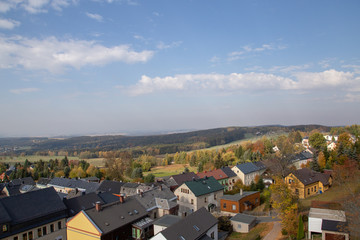 Fototapeta na wymiar the little city Schöneck in Vogtland