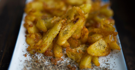 fried potatoes with spices
