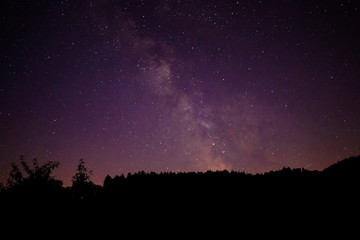 Obraz na płótnie Canvas Astrophotography with a very amazing night sky and the milky way