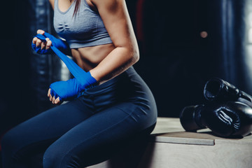Naklejka premium girl athlete Boxing MMA