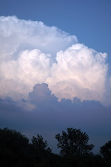 storm white cumulus clouds