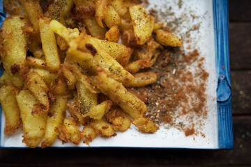 fried potatoes with spices
