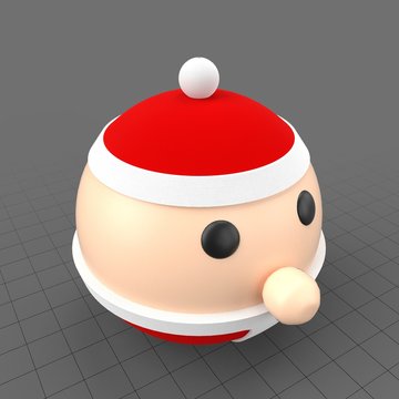 Round Santa Claus