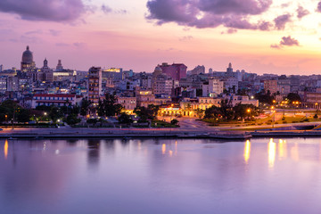 Cuba skyline at night