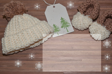 Winter baby announcement