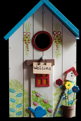 Birdhouse for birds multi-colored