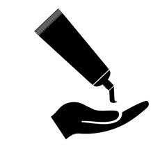 cosmetic cream icon vector, logo on white background