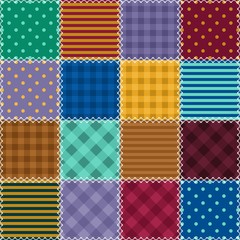 patchwork background with different patterns