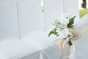 Outdoor garden civil wedding seating