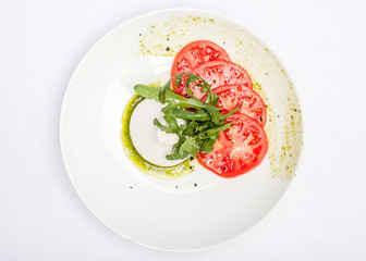 Buratta dish top view
