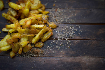 fried potatoes with spices
