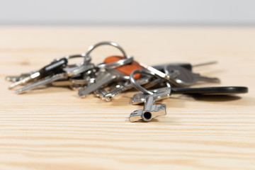 Key ring wooden table 