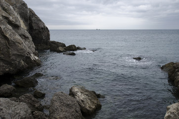 Fototapeta na wymiar Russian landscape of the black sea