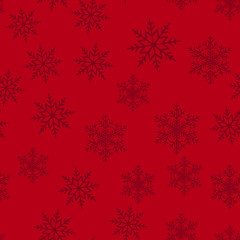 Naklejka na ściany i meble Seamless Christmas pattern with falling snowflakes. Vector