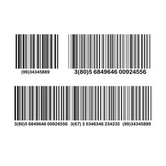 Realistic bar code icon. A modern simple flat barcode. Marketing, the concept of the Internet.