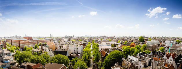 Panorama View of Amsterdam, Netherlands