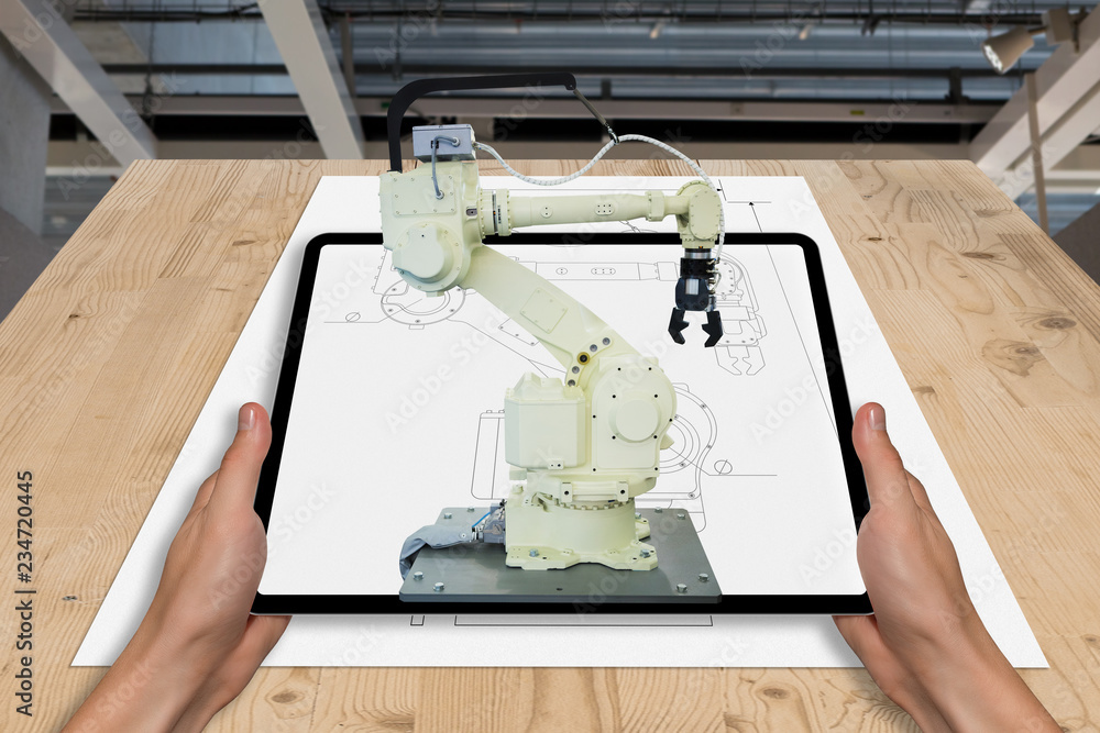 Poster augmented reality in engineering. construction of robots.