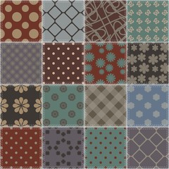 patchwork background with different patterns