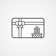 Christmas gift card vector icon sign symbol
