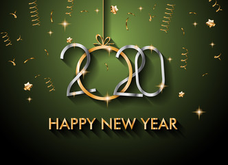 2020 Happy New Year Background for your Seasonal Flyers and Greetings Card for Christmas