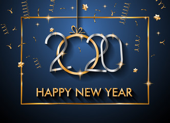 2020 Happy New Year Background for your Seasonal Flyers and Greetings Card for Christmas