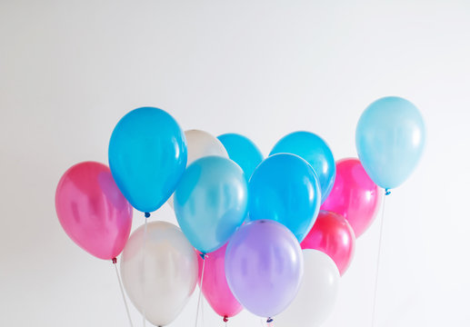 balloons on white  background
