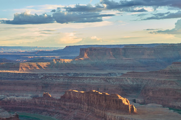 view from dead horse point into canyonlands