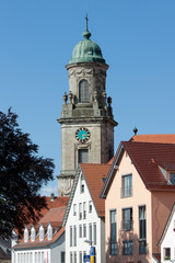 Turm der Stiftskirche St. Jakobus in Hechingen