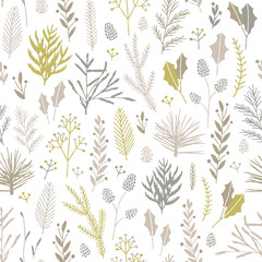 Seamless Christmas pattern.