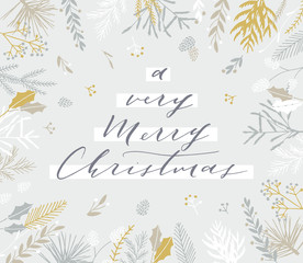 Obraz premium Christmas greeting card.