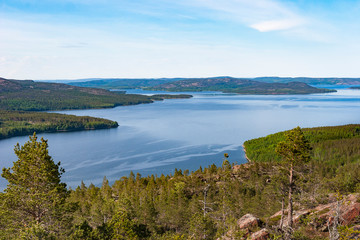 Fototapeta premium View from Mjältön Island in the Höga Kusten Skargard in northern Sweden