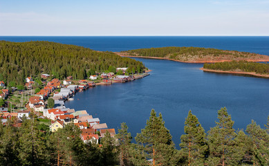 village of Ulvoen, HögaKusten, northern Sweden
