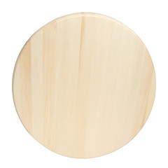 wooden round tray of a light-colored mare on a white background