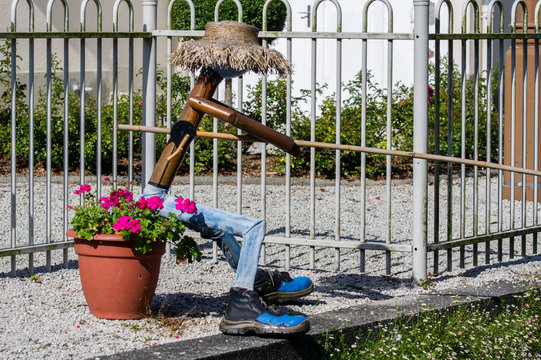 Mannequin p&ecirc;cheur &agrave; la ligne