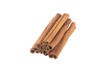 cinnamon sticks isolated on white background
