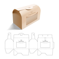 Сhest Retail Box with Die-cut Template