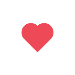 Vector red heart icon. Heart shape. Love symbol Valentine's Day. Element for design logo mobile app interface or website