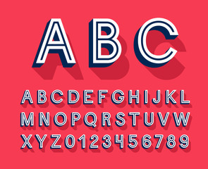 Retro alphabet.