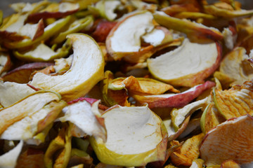Dried Apple slices background